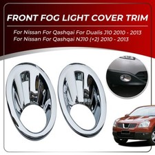 Chrome Front Fog Light Cover Trim For Nissan Qashqai / +2 / dualis j10 2010-2013