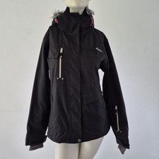 Surfanic Women’s Waterproof Ski Jacket Black Size Large (Fits UK 12–14)