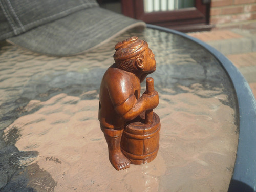 Hand carved wood - carved, netsuke
