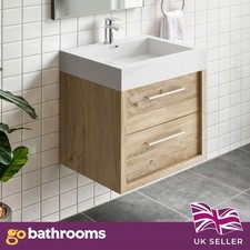 Bare Oak Bathroom Sink Unit