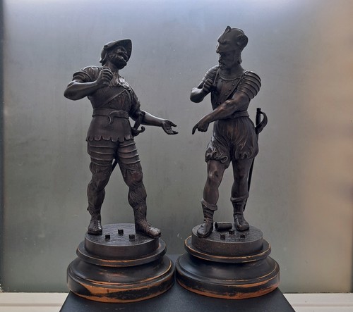 Antique pair french spelter - pair,