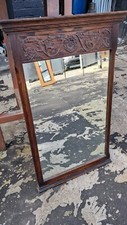 mirror with oak surround and