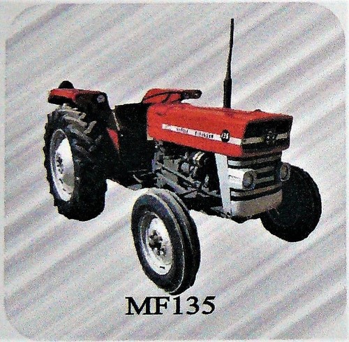 Tractor 135 red fridge - red, magnet
