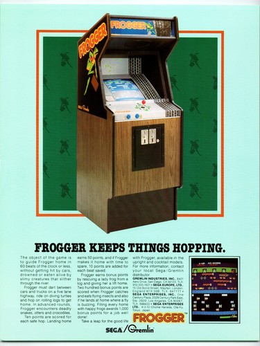 Frogger arcade game flyer - game,