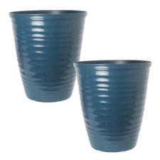 Planter Set of 2 Gloss Teal
