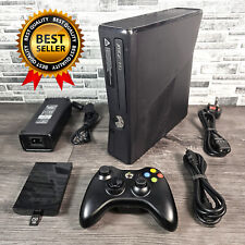 250GB Xbox 360 Slim Console Full Set Up! - Matt Black PAL (Tested/Working)