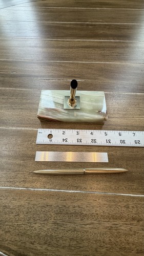 Vintage marble desk pen - vintage,