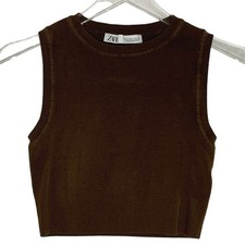 Zara M Cropped Knit Top Womens