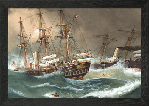 Ship framed wall - framed, art
