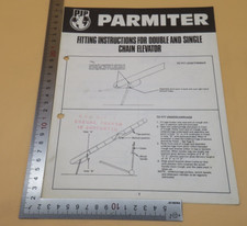 PJP Parmiter Fitting Instructions For Double And Single Chain Elevator