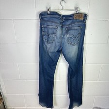 Diesel Jeans Mens W33 L32 Blue Larkee Regular Straight Fit Denim Y2K 0R0F6*