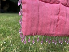 Stunning Laura Ashley Raspberry/Pink Super King/King Size Beaded Mia Bedspread.