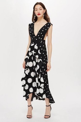 Vintage topshop pinafore polka - topshop,