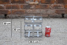 vintage metal milk bottle carrier  old  crate holder  - FREE POSTAGE