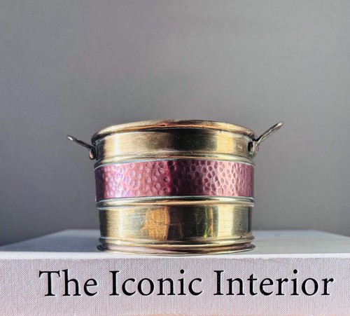 Small vintage copper cauldron