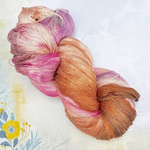 Hand dyed mulberry silk lace - silk,
