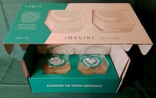 Set of 2 KRUVE Imagine Cortado Handmade Double-Walled 150ML Milk Coffee Glasses