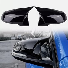 GLOSS BLACK DOOR WING MIRROR CAP COVERS FOR BMW 1 2 SERIES F40 F44 F45 F46 +M135