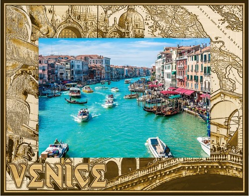 Venice italy laser - italy, engraved