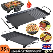 Electric Teppanyaki Table Grill Griddle Hot Plate Steak Frying BBQ Cooking Grill