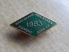 1983 MANX GRAND PRIX MGP DIAMOND JUBILEE ISLE OF MAN BADGE - IoM MANX TT RACES