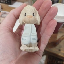 Precious Moments -E9267B -  Jonathan & David Figurine Dog with Slippers 1982