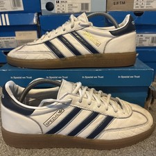 Size UK 9 Adidas Handball Spezial Dentist Chair Gascoigne White Leather Trainers
