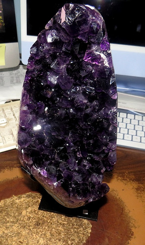 Huge amethyst crystal cluster - amethyst,