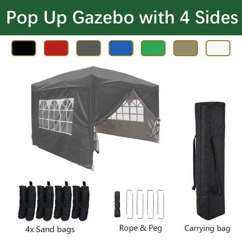3x3m pop gazebo frame side - up,