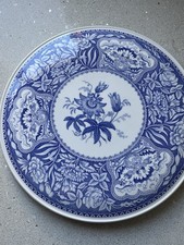 Copeland Spode Blue 11 Inch Flat Cake Plate. Excellent Condition Never Used