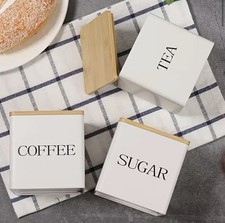 Tea Coffee Sugar Pot Set 