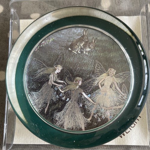 Glass paperweight fairy - fairy, silver