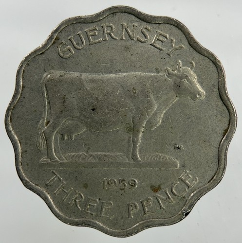 1959 guernsey three - 1959, three-pence
