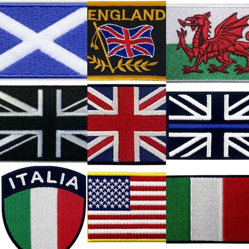 Countries flags patches bikers - flags,