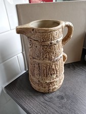 Vintage Hillstonia Double Handle Earthenware CeramicJug/Pitcher/Vase. 24cm Tall 