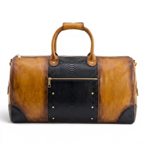 Vintage leather gym bag brown - gym,