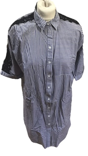 River island blue - blue, striped