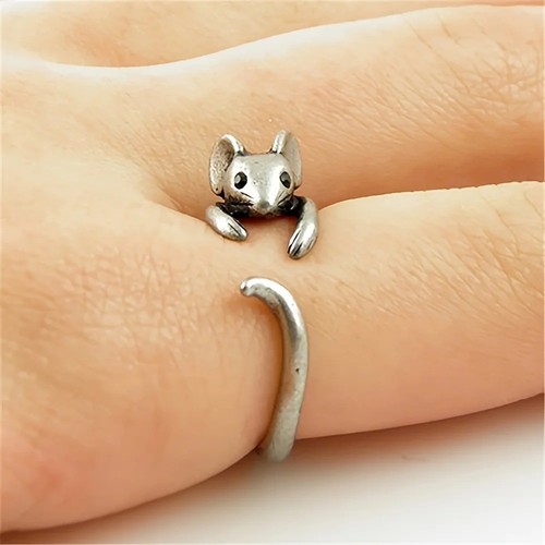 Vintage mouse animal - vintage, ring