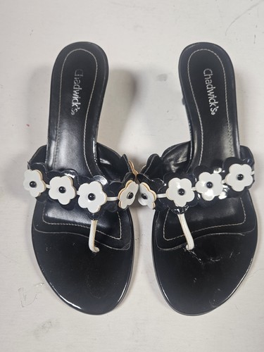Chadwicks kitten heel black - heel,