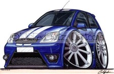 WickedArtz Cartoon Car Ford