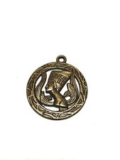 Ancient Egyptian Bronze Charm Pendant Anubis Eye Cat Nefertiti Amulet Jewelry