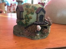Rabbit Apple House collectable minature cottage resin slight damage