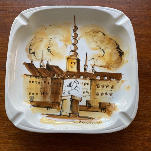 Large italian pottery ashtray - large,