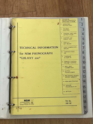 Nsm vinyl galaxy 200 - nsm, technical