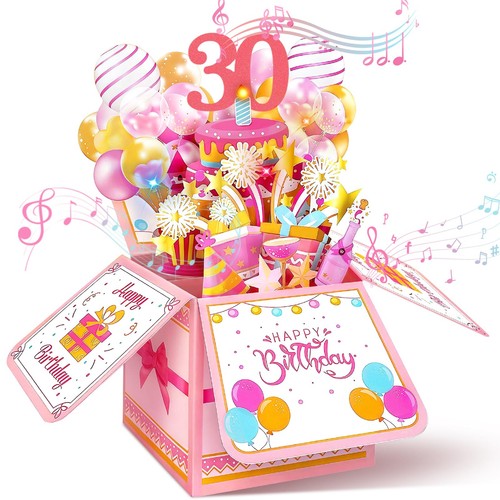 30th birthday card pop up - 30th, 3d