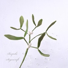 Sugarcraft Mistletoe Cake Topper, Winter cake decoration, Made to order