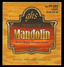 GHS PF280 80/20 Bright Bronze Loop End Mandola Strings: Light Gauge 12-48