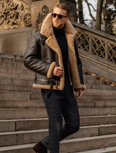 Men leather jacket - men,