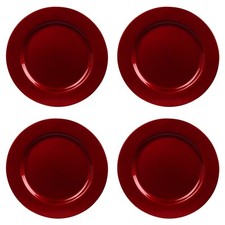 4x Metallic Charger Plates