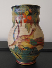 A Vintage Fielding’s Crown Devon Art Deco Vase With Pheasants (Pattern M263)